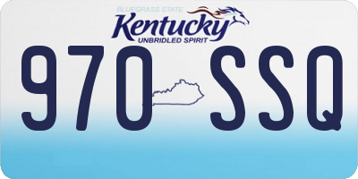 KY license plate 970SSQ