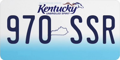 KY license plate 970SSR