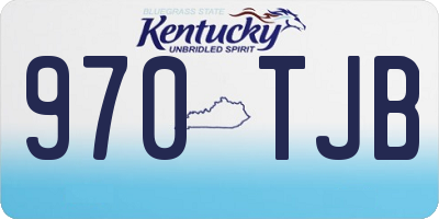 KY license plate 970TJB
