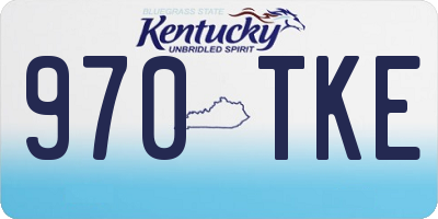 KY license plate 970TKE