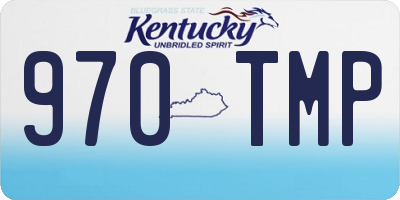 KY license plate 970TMP