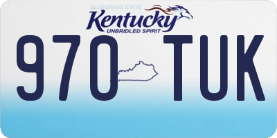KY license plate 970TUK