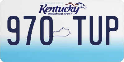 KY license plate 970TUP