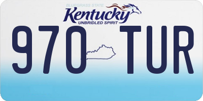 KY license plate 970TUR