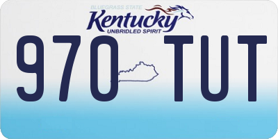 KY license plate 970TUT