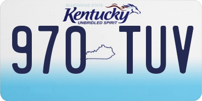 KY license plate 970TUV