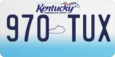 KY license plate 970TUX