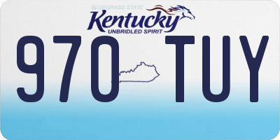 KY license plate 970TUY