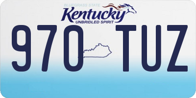 KY license plate 970TUZ