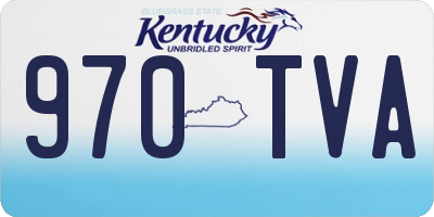 KY license plate 970TVA