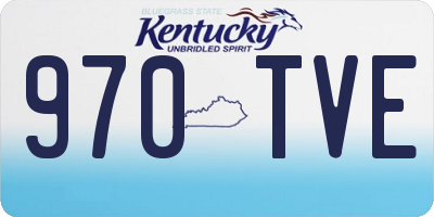 KY license plate 970TVE