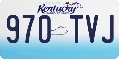 KY license plate 970TVJ