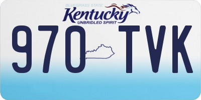 KY license plate 970TVK
