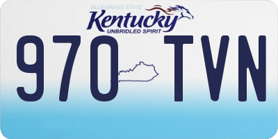 KY license plate 970TVN