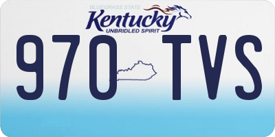 KY license plate 970TVS