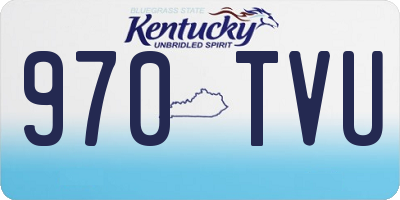 KY license plate 970TVU