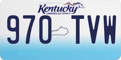 KY license plate 970TVW