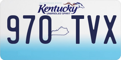 KY license plate 970TVX