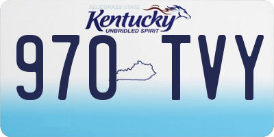 KY license plate 970TVY