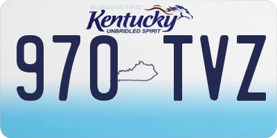 KY license plate 970TVZ