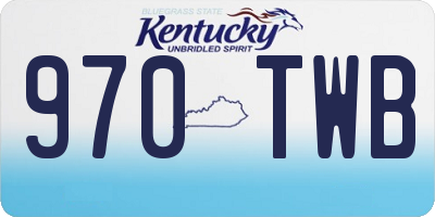 KY license plate 970TWB