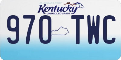 KY license plate 970TWC