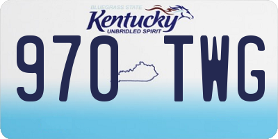 KY license plate 970TWG