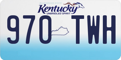 KY license plate 970TWH