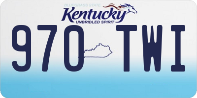 KY license plate 970TWI