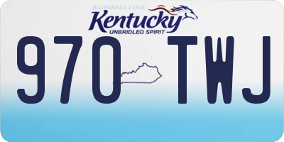 KY license plate 970TWJ