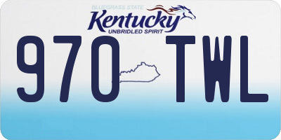 KY license plate 970TWL