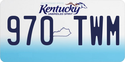 KY license plate 970TWM