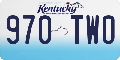 KY license plate 970TWO