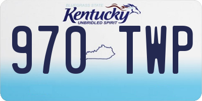 KY license plate 970TWP