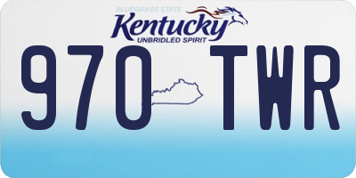 KY license plate 970TWR