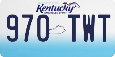 KY license plate 970TWT