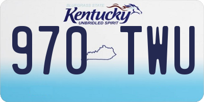 KY license plate 970TWU