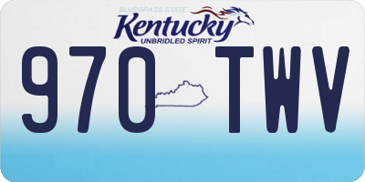 KY license plate 970TWV