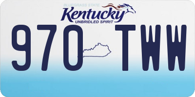 KY license plate 970TWW