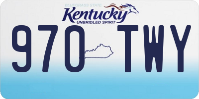 KY license plate 970TWY
