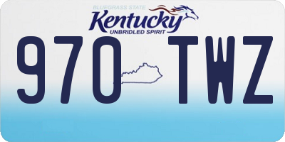 KY license plate 970TWZ