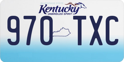 KY license plate 970TXC