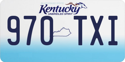 KY license plate 970TXI