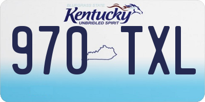 KY license plate 970TXL