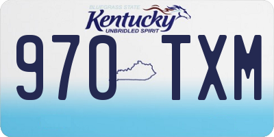 KY license plate 970TXM