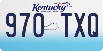 KY license plate 970TXQ