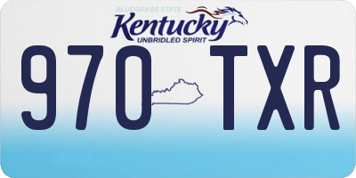 KY license plate 970TXR