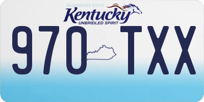KY license plate 970TXX
