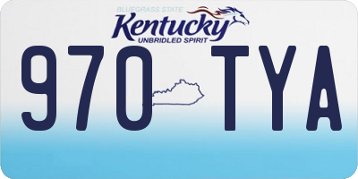 KY license plate 970TYA