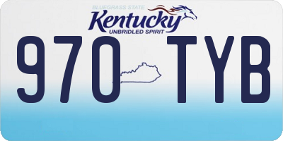 KY license plate 970TYB